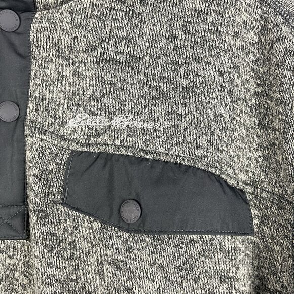 Eddie Bauer Sweater Adult Large Gray Heather Radiator 2.0 Knit Fleece Pullover - Picture 3 of 7